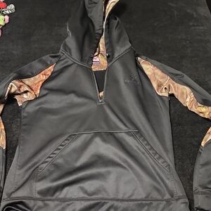 Black and Brown Hooded Sweatshirt